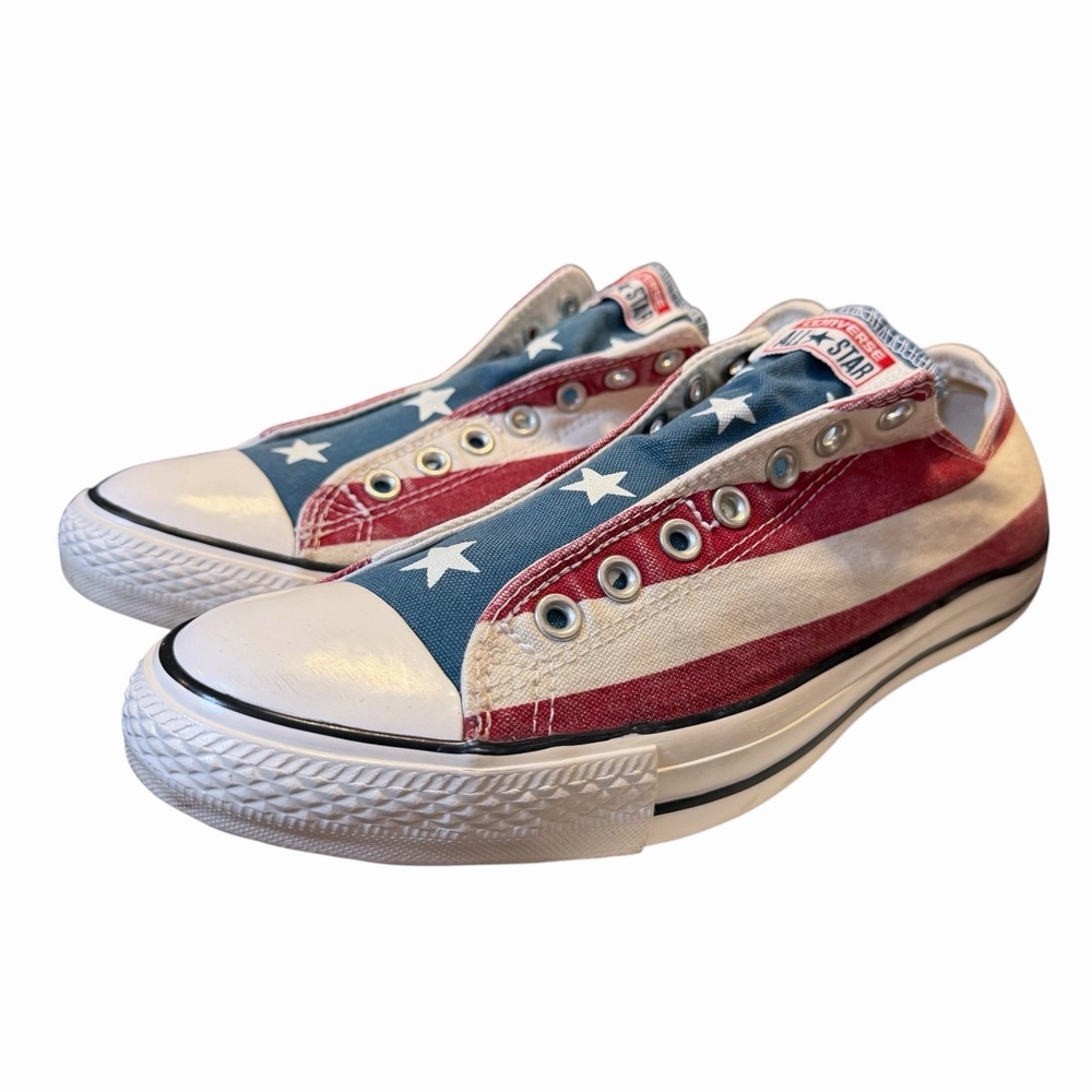 Converse NEW Chuck Taylor All Star Americana Flag Slip On Sneakers Men's Size 12